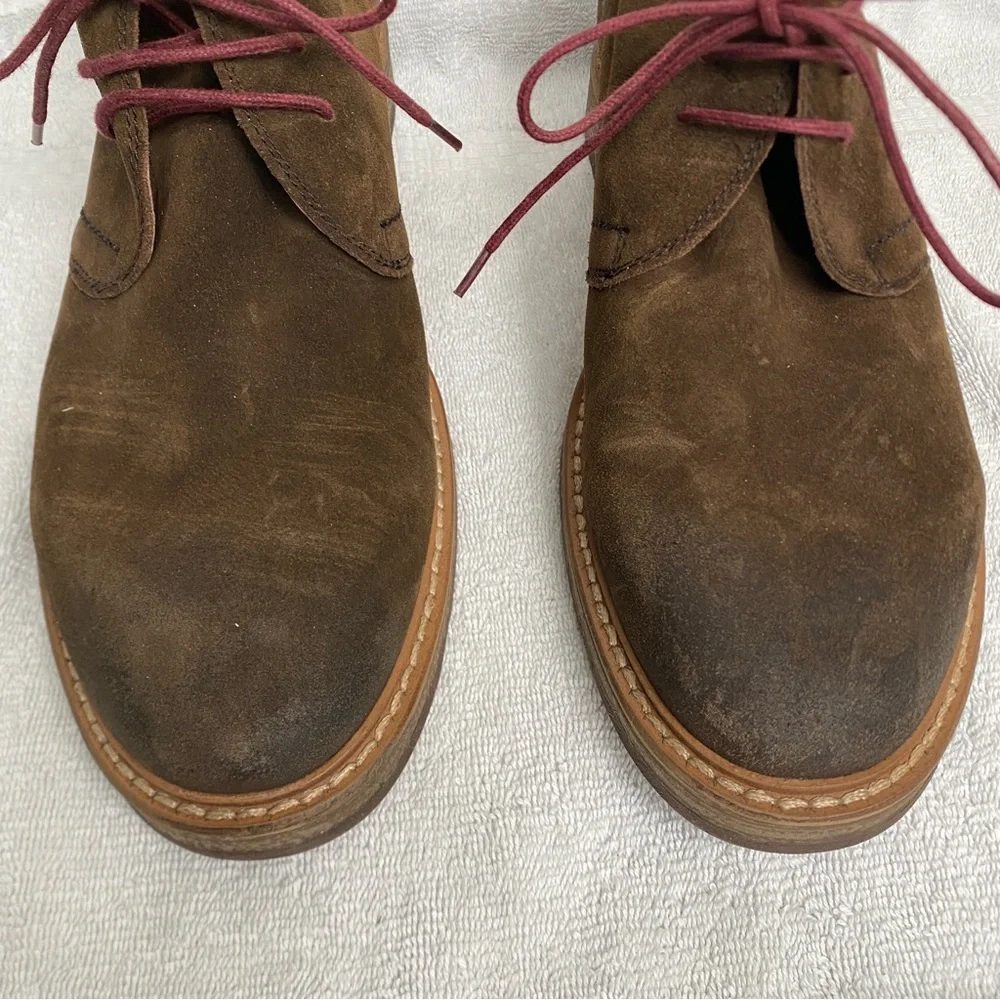 NWOT New 1901 Men Brown Leather Lace Up Chukka Boot Size 10.5 Western Streetwear